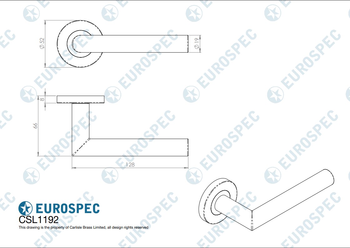 Nera Safety Lever on Sprung Rose Grade 304 - Image 3