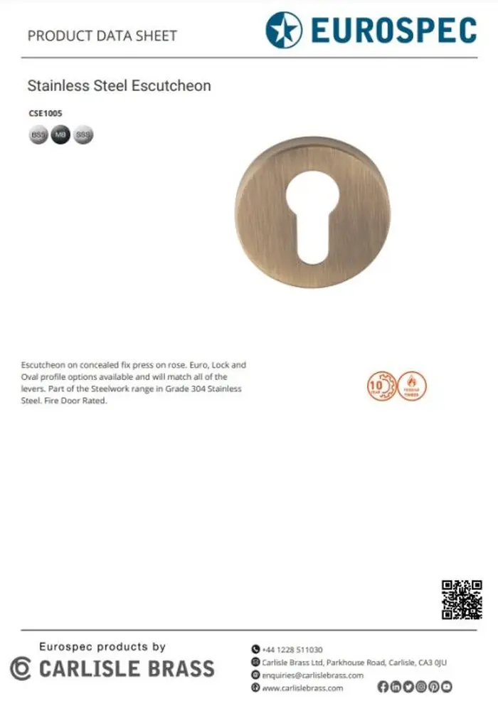 Stainless Steel Escutcheon - Image 3