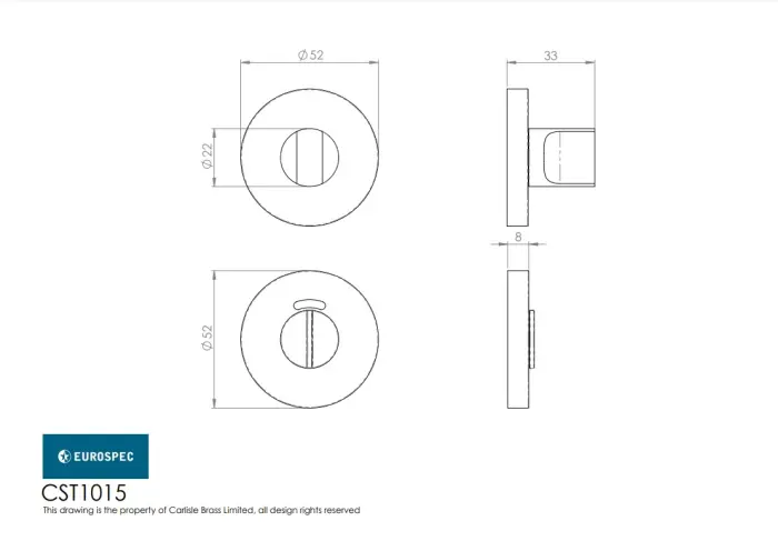 Stainless Steel Thumbturn and Release - Image 3