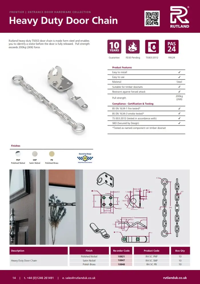 Heavy Duty Door Chain - Image 4