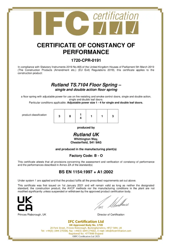 TS.7104 Floor Spring - Image 4