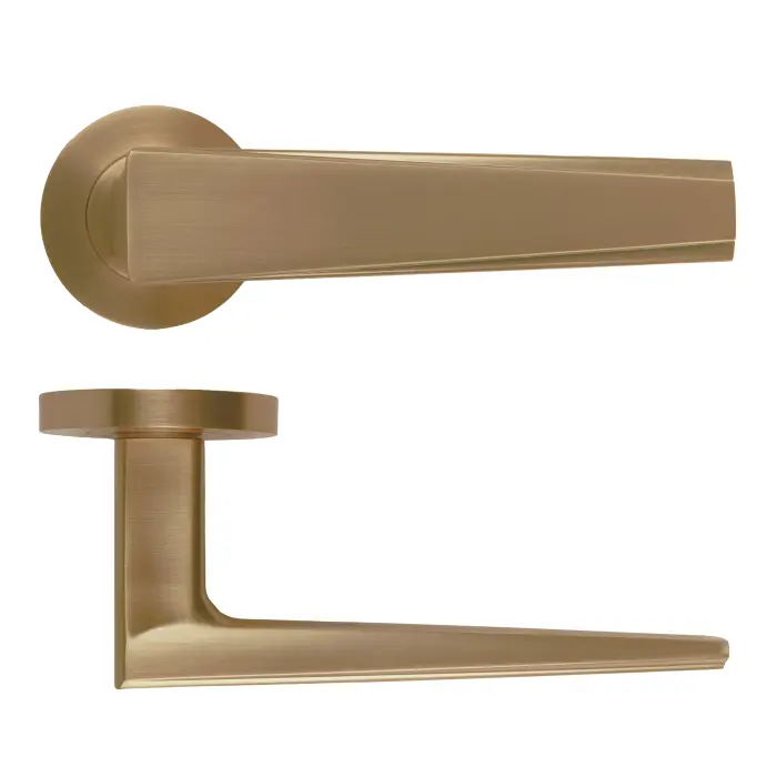 Veloce Lever On Round Rose Door Handle