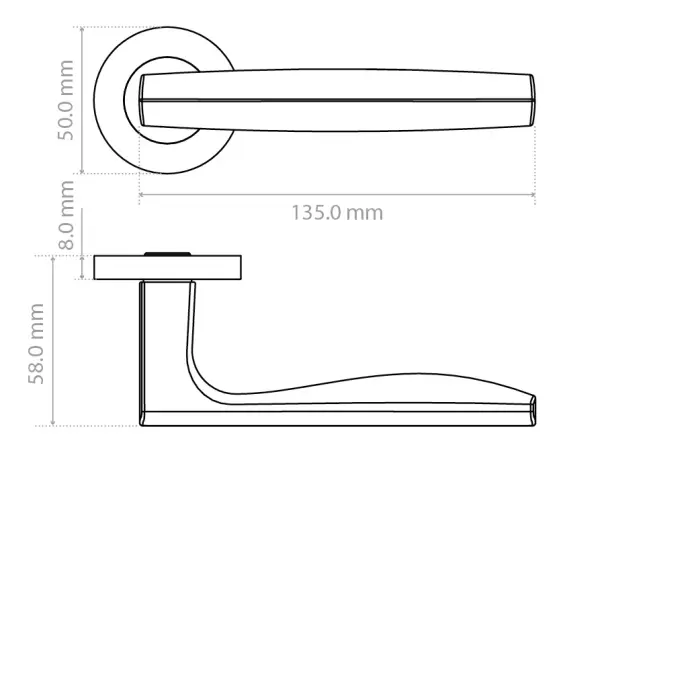 Zoo Hardware Appenine Lever On Round Rose Door Handle - Image 3
