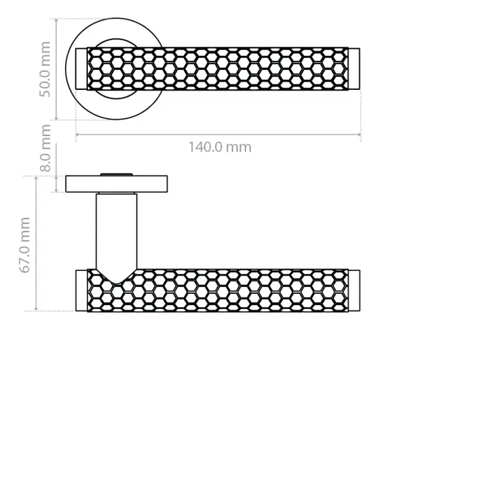 Favo Lever On Round Rose Door Handle