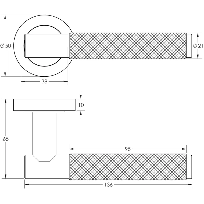 Bari Knurled Door Handles - Image 4