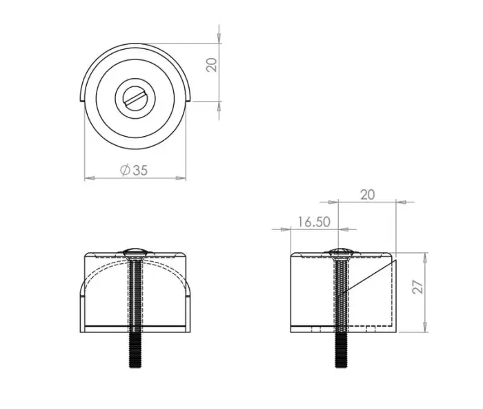 Aluminium Floor Mounted Doorstops - Image 3