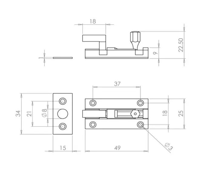 Brass Necked Barrel Bolts - Image 5