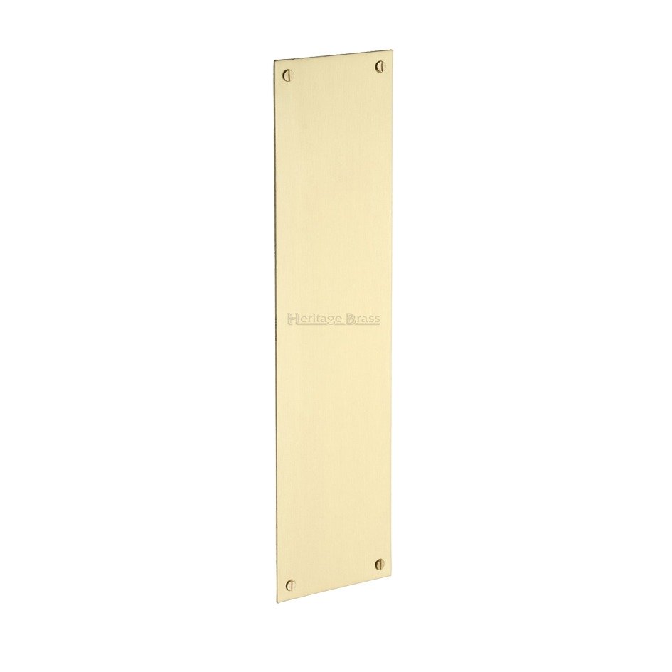 Heritage Brass Flat Fingerplate (305Mm X 76Mm), Satin Brass Finish