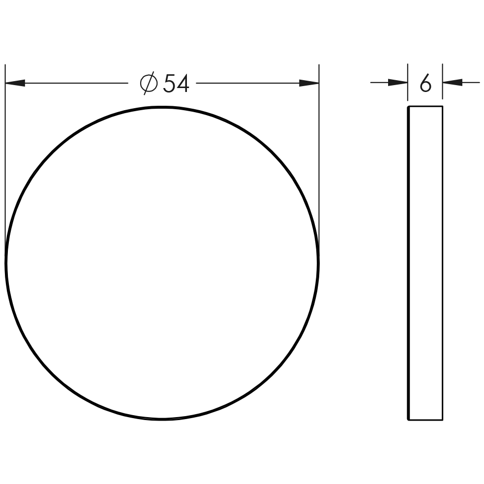 Frelan Hardware CRES Blank Circular Rose Escutcheon - Image 2