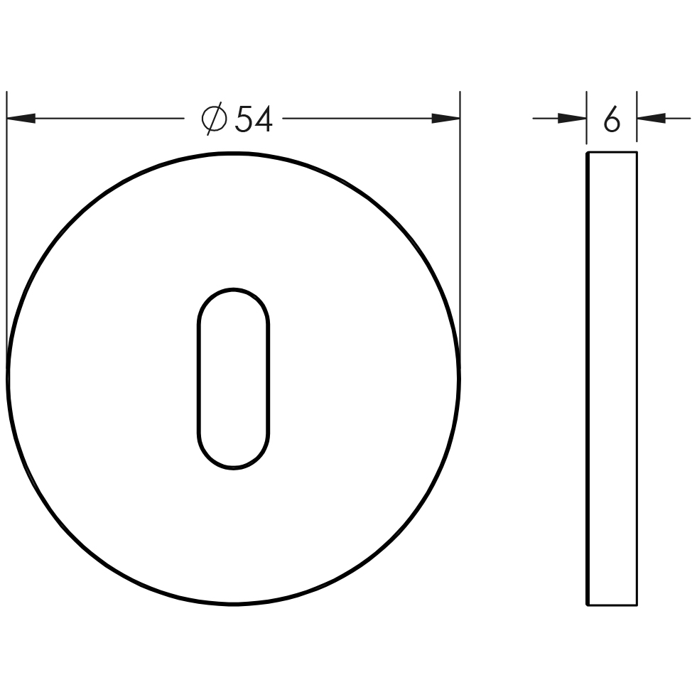 Frelan Hardware CRES Standard Keyway Round Rose Escutcheon - Image 2