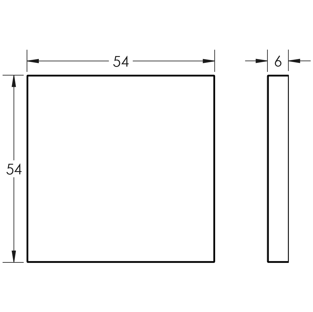 Frelan Hardware CRES Blank Sqaure Rose Escutcheon - Image 2