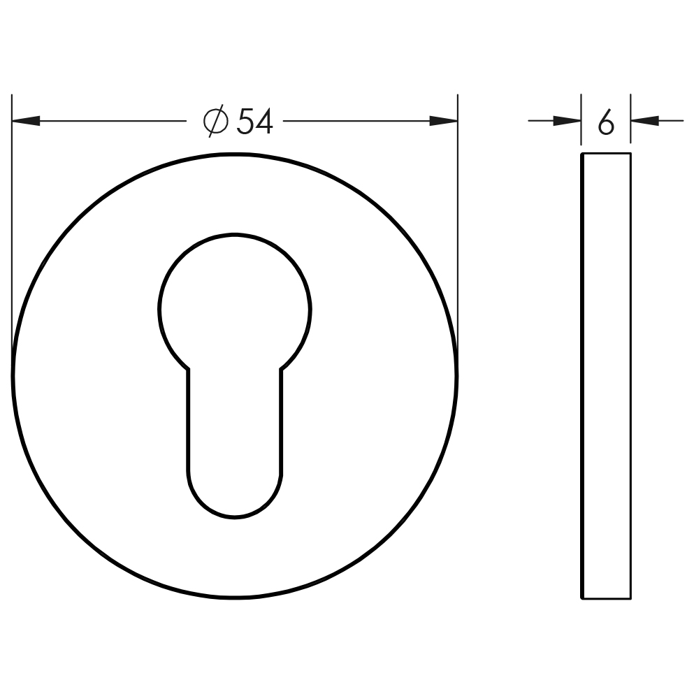 Frelan Hardware CRES Escutcheon 2 Keyway Round Rose Escutcheon - Image 2