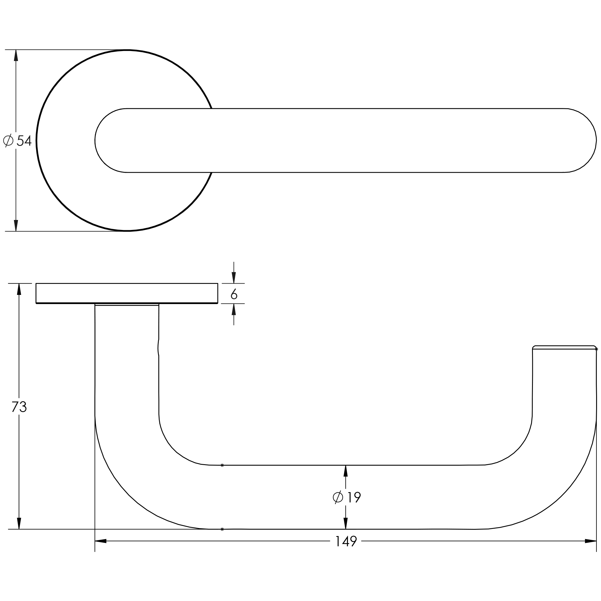 Frelan Hardware CRES CR-106 Rose Door Handle - Image 2