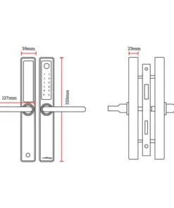 EA 230 Slim Line Smart Digital Lock for UPVC, Composite, Wooden & Aluminium Doors