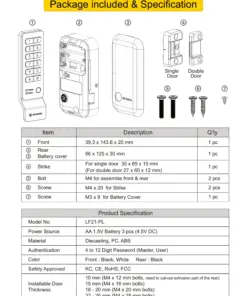 EALF21-PL Smart Digital Lock for Cabinet & Lockers